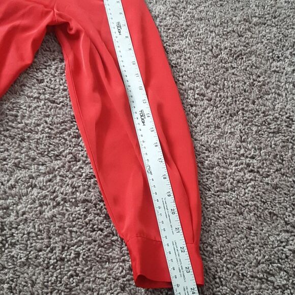 Vintage Yves St. Clair Red Pleated Button DownBlouse size 16 - Picture 12 of 12